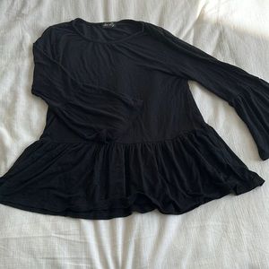 Black Peplum Blouse